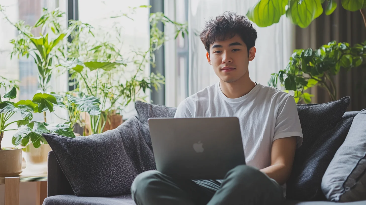 Relaxed person enjoying financial flexibility